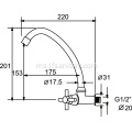 Faucet tenggelam dapur putih